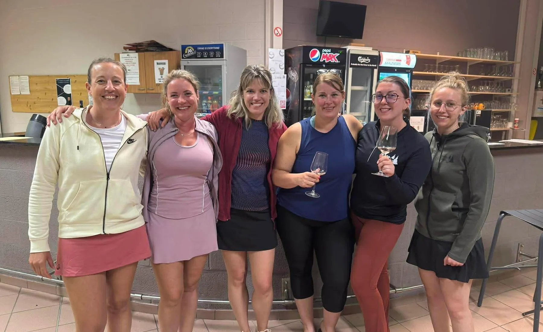 Membres du TC Jemelle au club house
