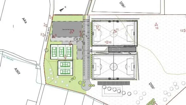 Vue du projet futur du TC Jemelle